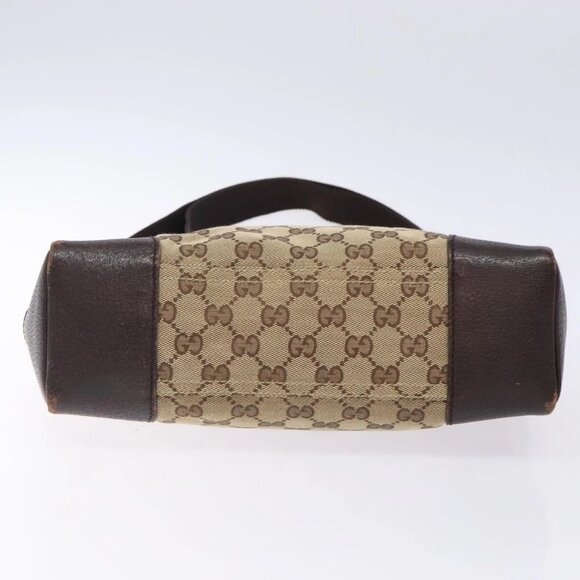 GUCCI GG Canvas Shoulder Bag Beige Silver 114273 Auth gh243 - Picture 7 of 16